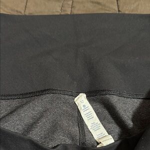 lululemon athletica Black Ribbed Panel Leggings